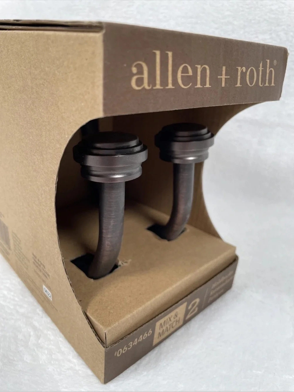 NIB! Allen + Roth Curtain Holdbacks - SET OF 2 - Oil Rubbed Bronze #0634466